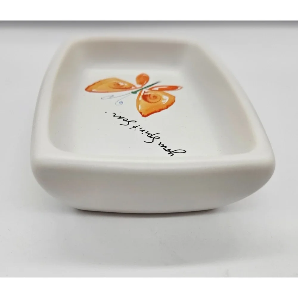 Creative‎ Bath Products Flutterby Soap Dish Butterfly Inspirational Quotes